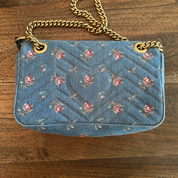 Japan Exclusive GUCCI Denim GG Marmont Shoulder Bag - Picture 4 of 11